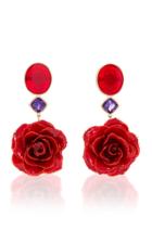 Bahina M'o Exclusive: One-of-a-kind Real Rose Earrings