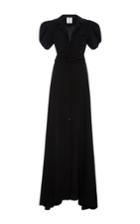 Rosie Assoulin Puff Sleeve Belted Gown