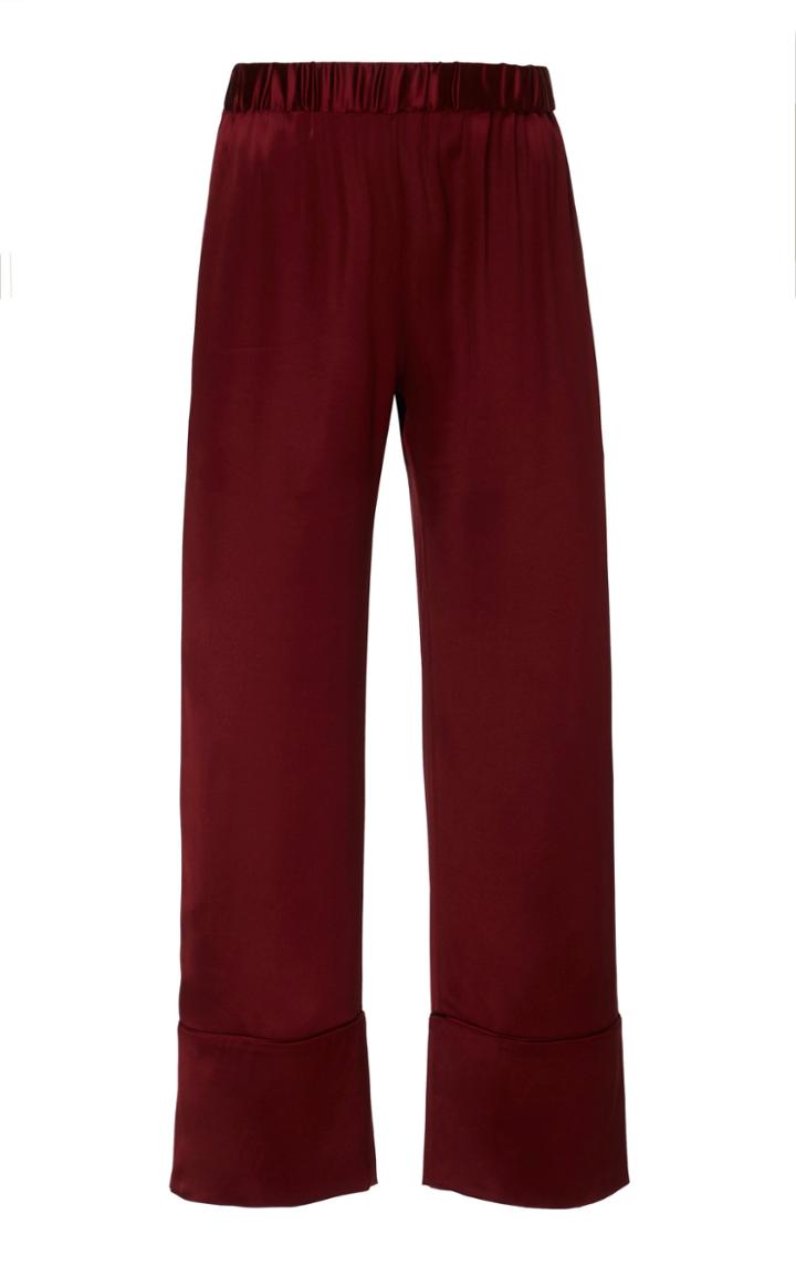 Deitas Ingrid Silk-satin Flared Pants