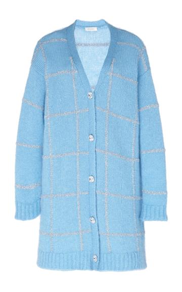 Delpozo Mohair Check Cardigan