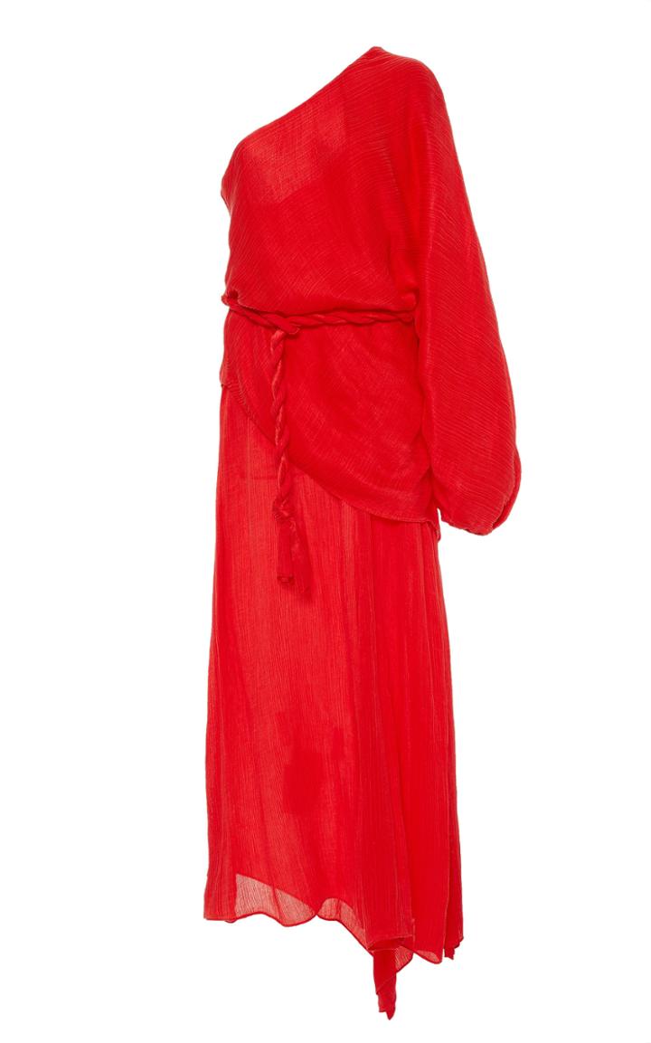 Moda Operandi Mara Hoffman Angelita One-shoulder Pliss Maxi Dress Size: 00