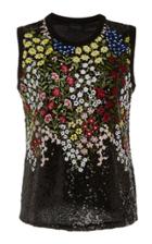 Giambattista Valli Sequin-embellished Embroidered Cotton-top