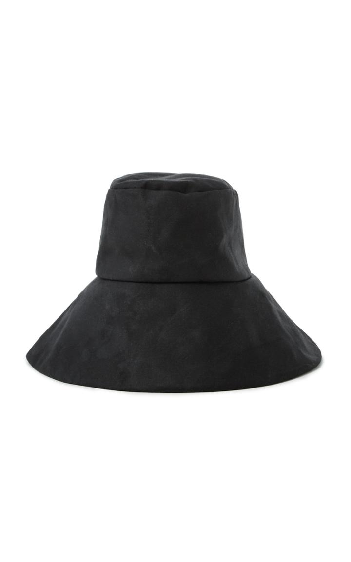 Janessa Leone Chaplin Waterproof Waxed Cotton Bucket Hat