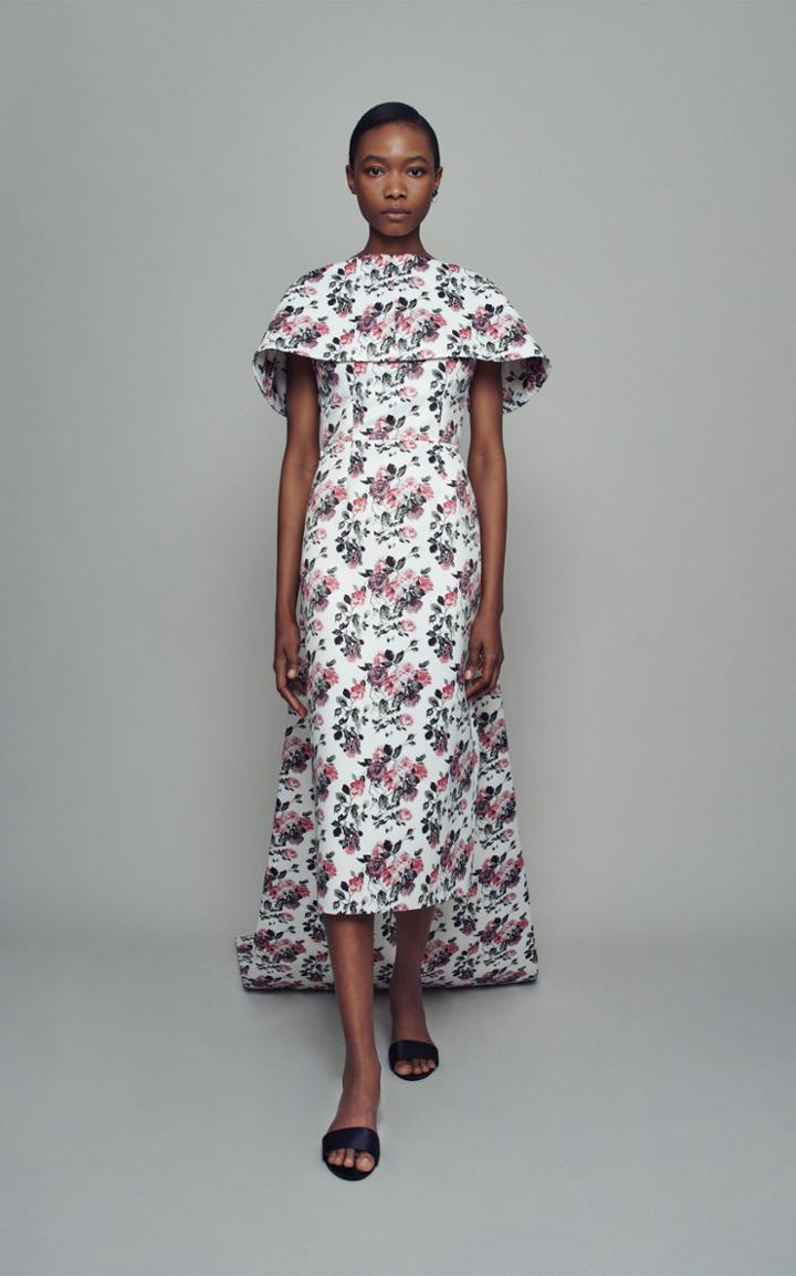 Moda Operandi Emilia Wickstead Liza Draped Crepe Cape Dess