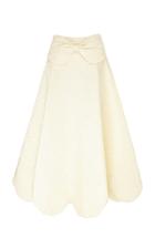 Ryan Lo Scallop Edge Quilted Bow Skirt