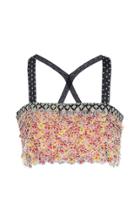 Moda Operandi Rahul Mishra Floral-appliqud Bandeau Top Size: 36