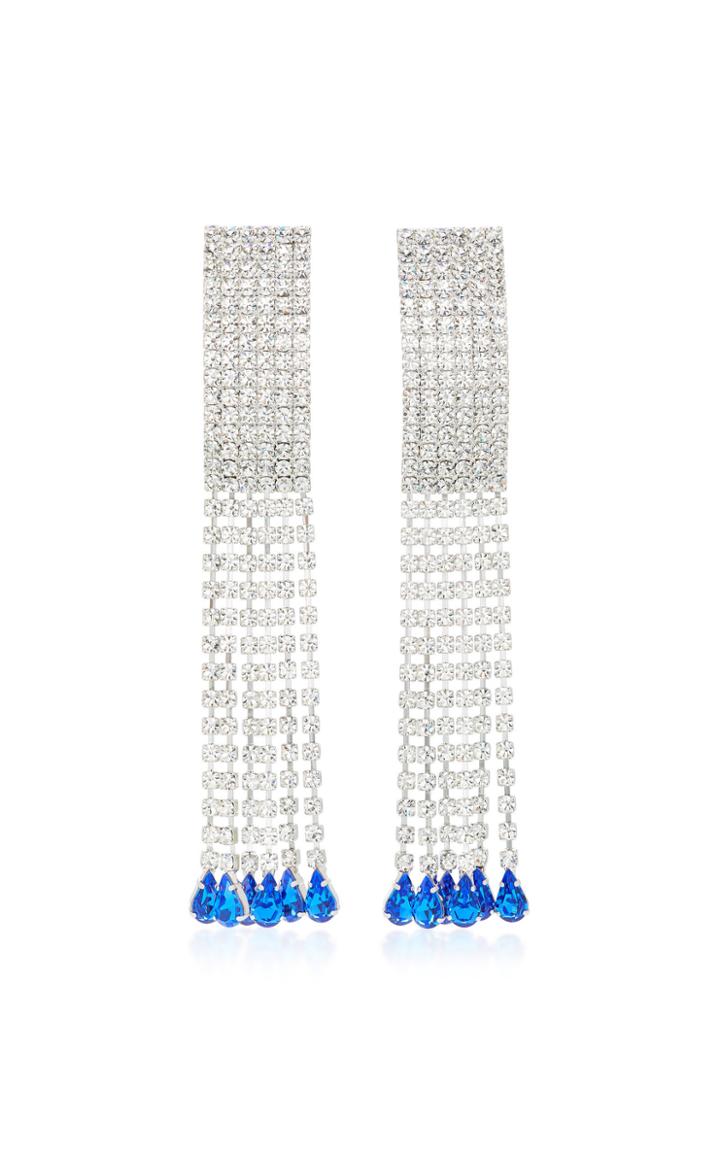 Alessandra Rich Silver-tone Crystal Earrings