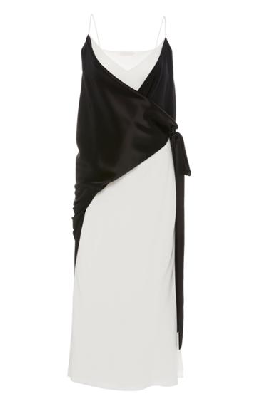 Unttld Salome Satin & Crepe Two-tone Dress