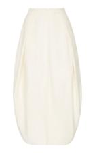 Jil Sander Pleat Front Cashmere-blend Midi Skirt