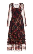 Moda Operandi Molly Goddard Habin Pleated Floral-print Tulle Midi Dress