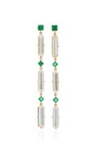 Yi Collection 18k Gold Emerald And Topaz Earrings