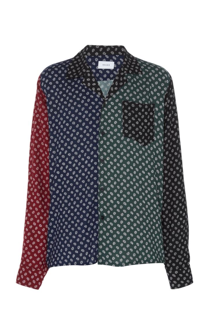 Rhude Patchwork Paisley-print Cotton Shirt