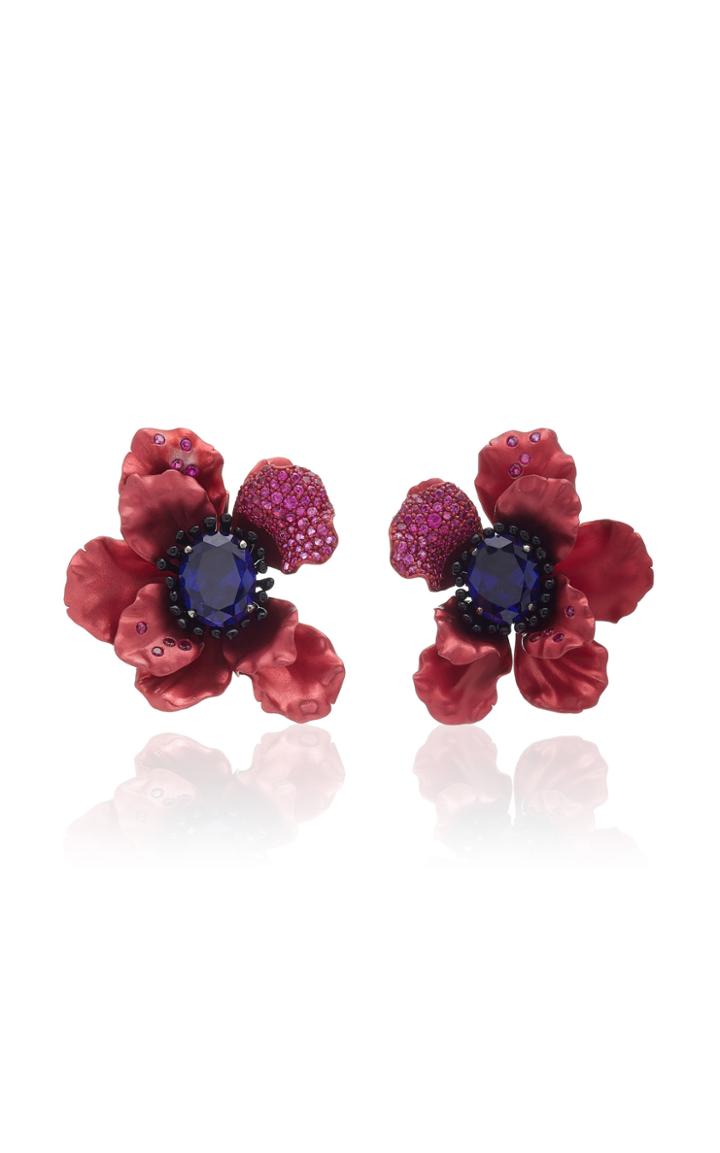 Moda Operandi Anabela Chan Sapphire Geranium Earrings
