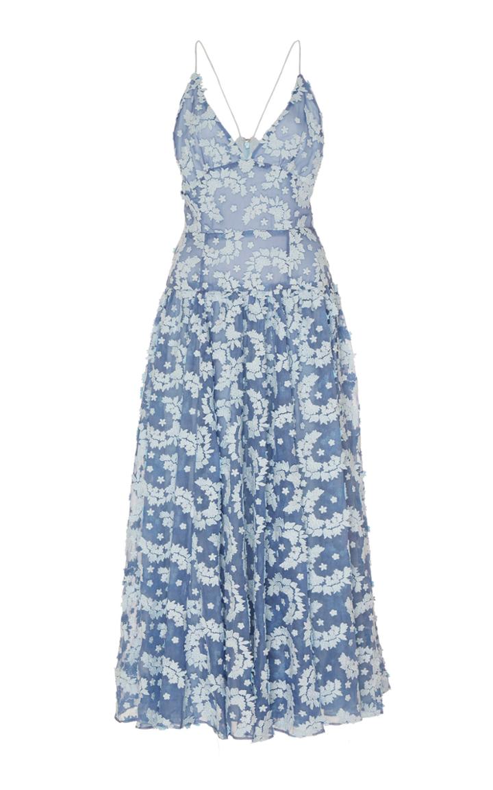 Moda Operandi Markarian Emilia Floral Applique Drop Waist Dress Size: 0