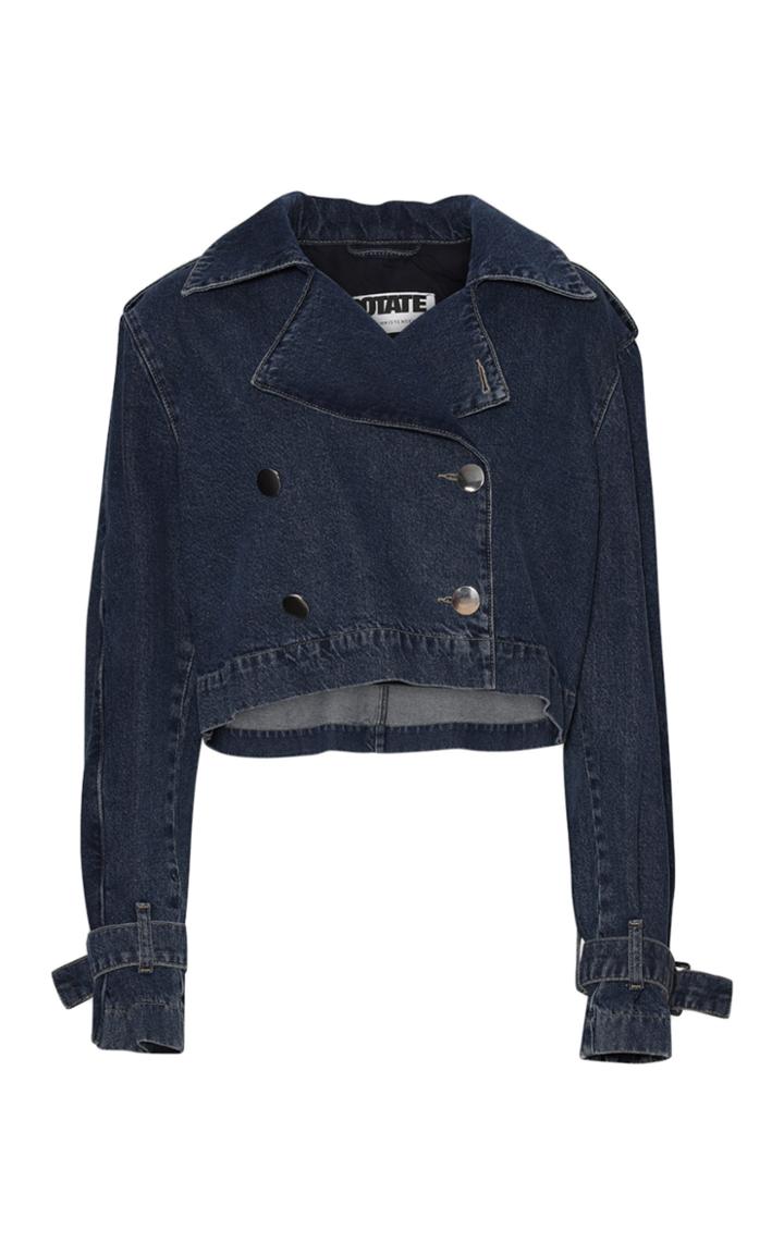 Moda Operandi Rotate Loretta Cropped Denim Jacket