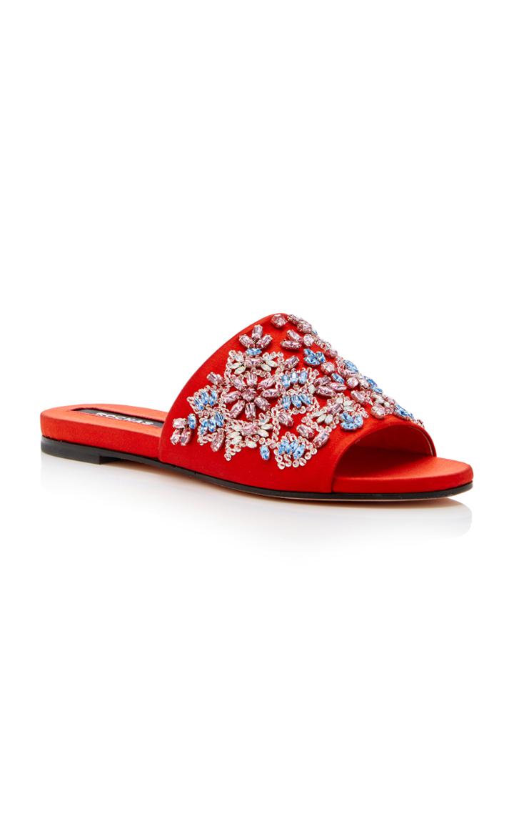 Rochas Crystal Embellished Slide