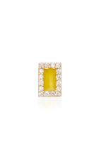 Alison Lou Rectangle 14k Yellow Gold And Diamond Stud Earrings
