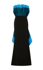Elizabeth Kennedy Strapless Gown With Double Ruffle And Crepe Skirt
