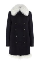 Sonia Rykiel Boiled Wool Double Breasted Sailor Coat