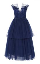 Pamella Roland Sequin-embellished Tulle Midi Dress