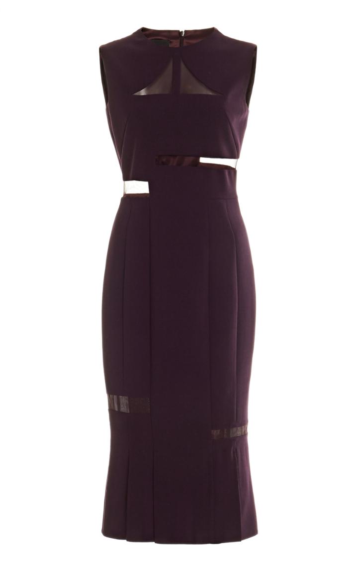 Moda Operandi Akris Cutout Wool-tulle Midi Dress