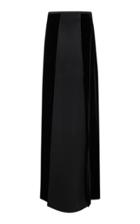 Lanvin Satin-trimmed Velvet Skirt