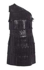 Dundas Fringed Halter Python Mini Dress