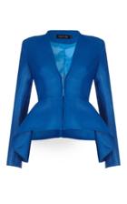Safiyaa Vika Deep V-neck Peplum Jacket