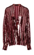 Moda Operandi Sally Lapointe Striped Sequined Blouse Size: 4