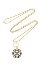 Foundrae True Love Champleve Medallion On 22 Rope Door Knocker Necklace