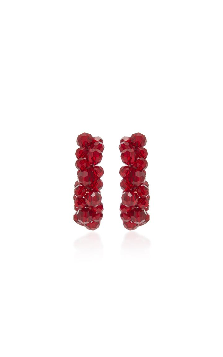 Simone Rocha Crystal Hoop Earrings