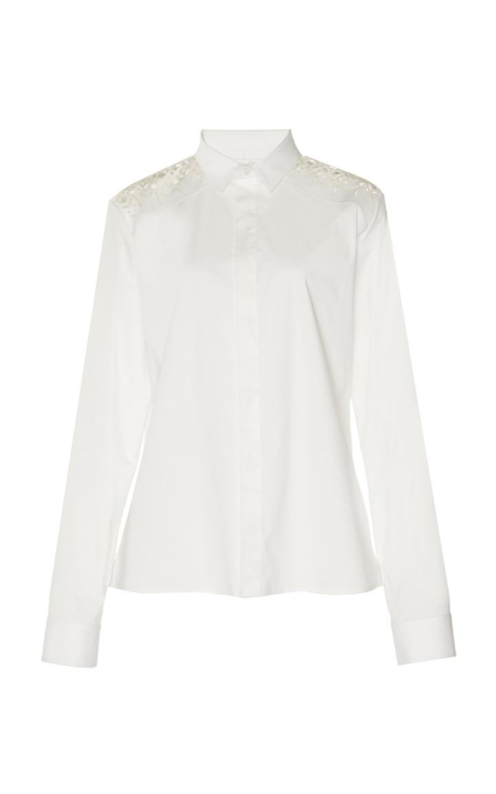 Haider Ackermann Laser-cut Shoulder Poplin Classic Shirt