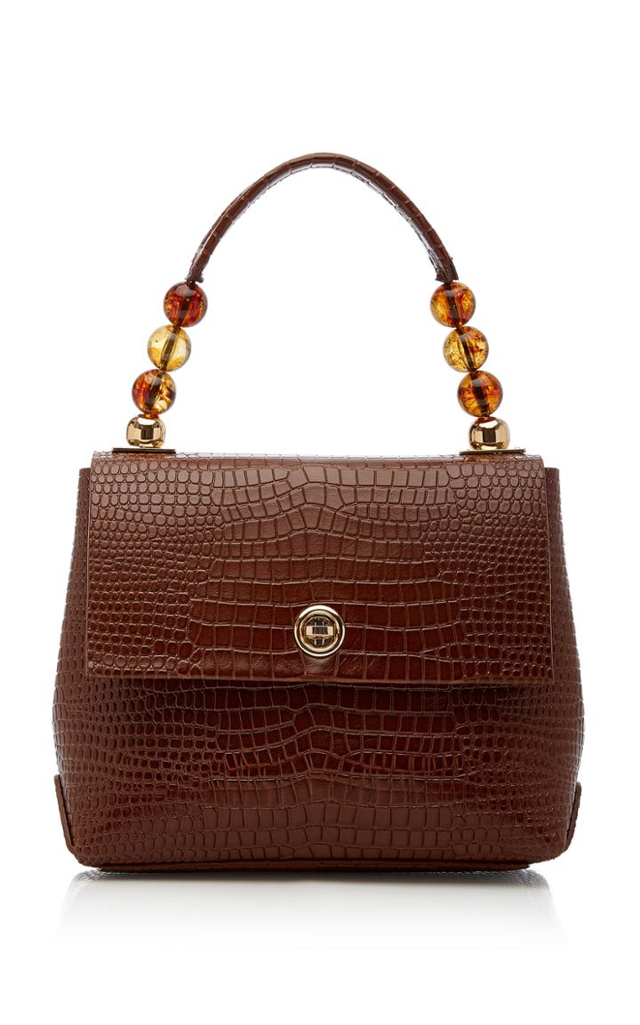 Imago-a Carr Croc-embossed Leather Top Handle Bag