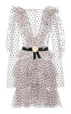 Philosophy Di Lorenzo Serafini Polka Dot Embroidered Ruffle Chiffon Dress