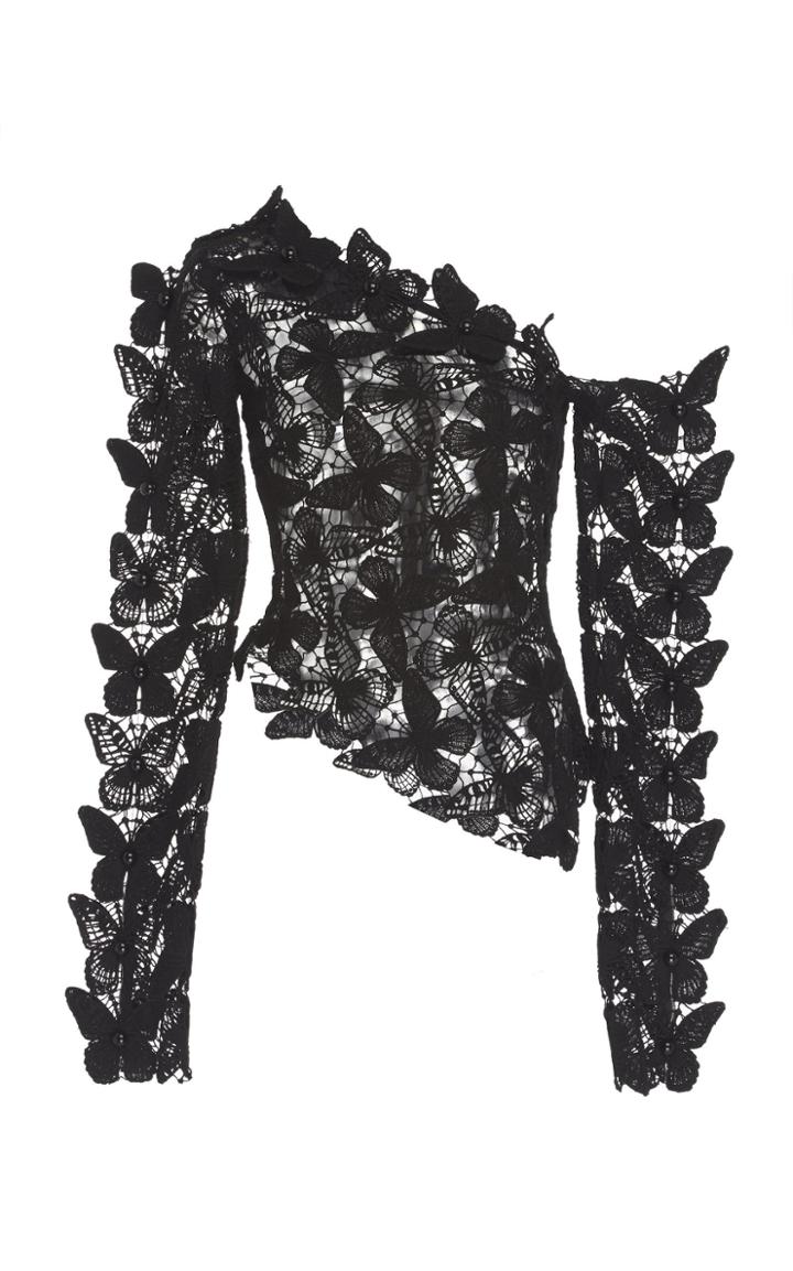 David Koma Butterfly Macrame Top