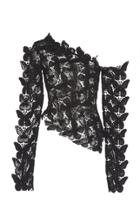David Koma Butterfly Macrame Top