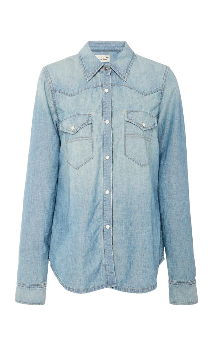 Nili Lotan Owen Chambray Button-down Shirt
