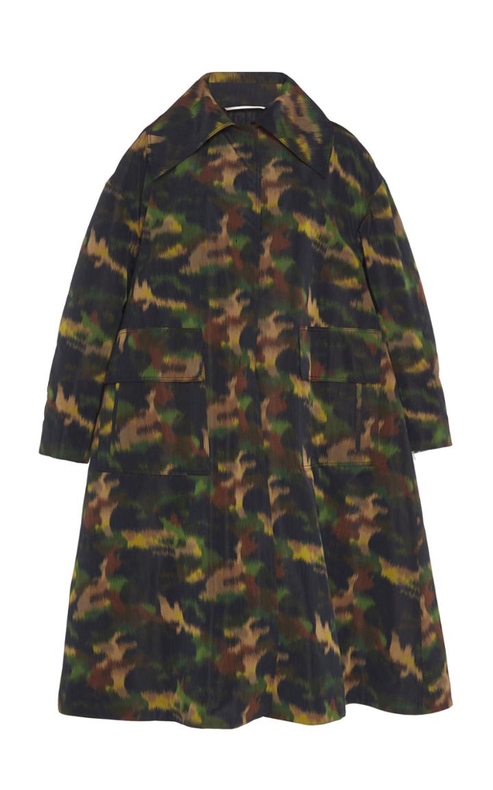 Rochas Oversized Broken Camoflauge Military Coat
