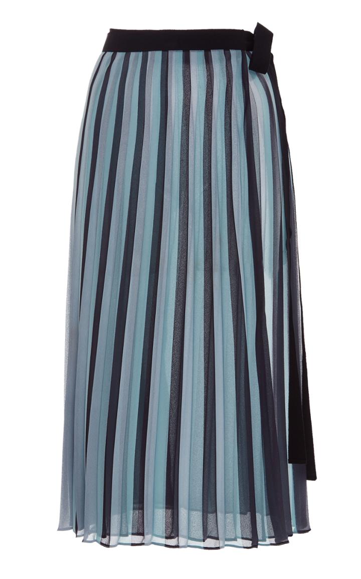 Tome Pleated Wrap Midi Skirt