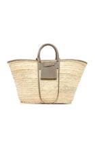 Jacquemus Le Grand Panier Soleil Suede-trimmed Straw Tote