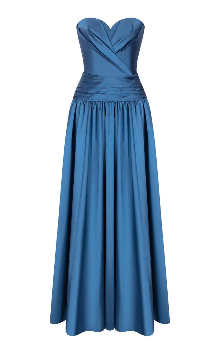 Moda Operandi Rasario Draped Silk Corset Gown Size: 38