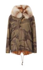 Mr & Mrs Italy Camouflage Mini Patch Fox Hooded Parka