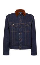 Ralph Lauren Suede-trimmed Crest Denim Jacket Size: S