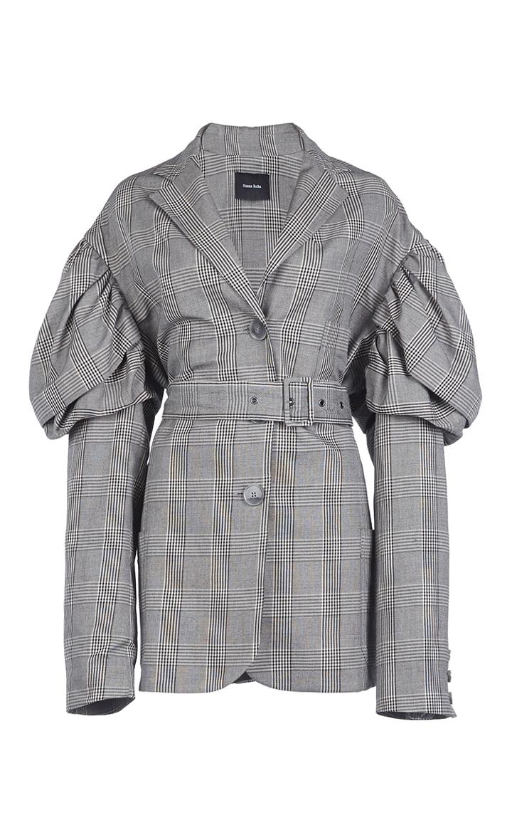 Simone Rocha Prince Of Wales Check Drop Sleeves Jacket