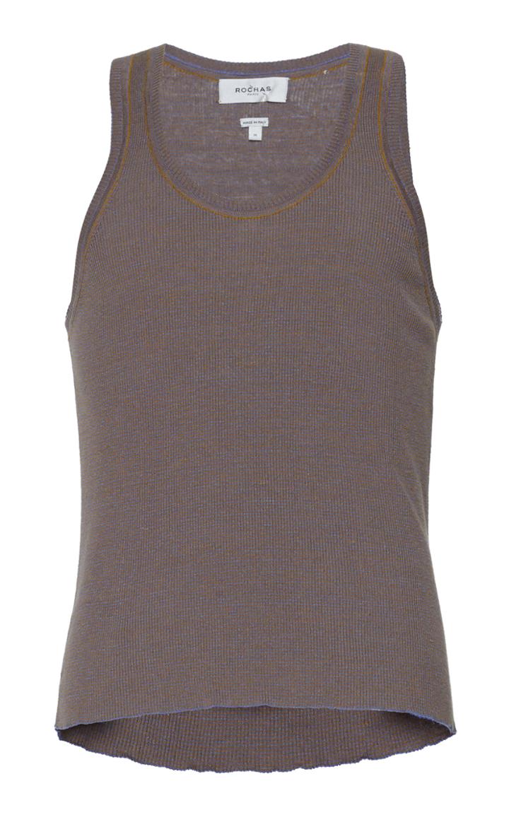 Rochas Ribbed Sleeveless Sweater