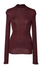 Nanushka Elina Sheer Rib-knit Top