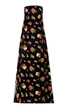 Zac Posen Floral Embroidered Organza Gown