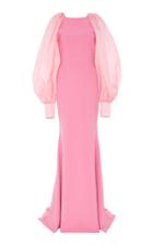 Christian Siriano Organza Sleeve Gown
