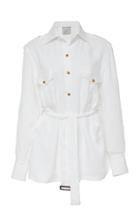 Giuliva Heritage Collection Aurora Belted Button-up Linen Top