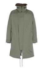 Yves Salomon Paris Fur-trimmed Wool-blend Parka Size: 48